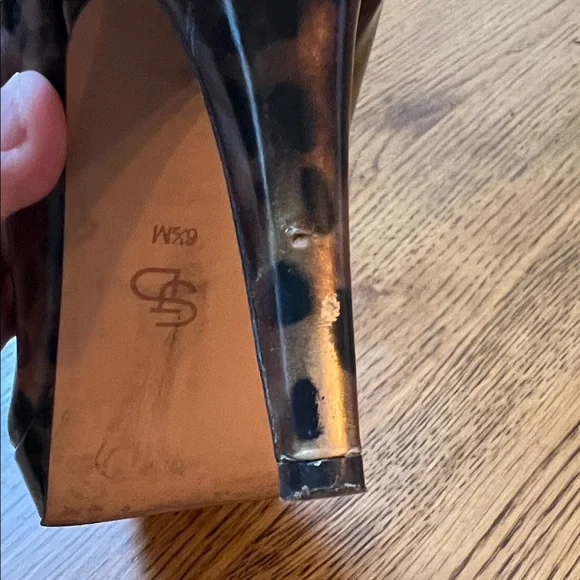 ⭐️ Circa Joan & David Luxe leopard print patent leather pumps size 6.5 - Picture 14 of 15